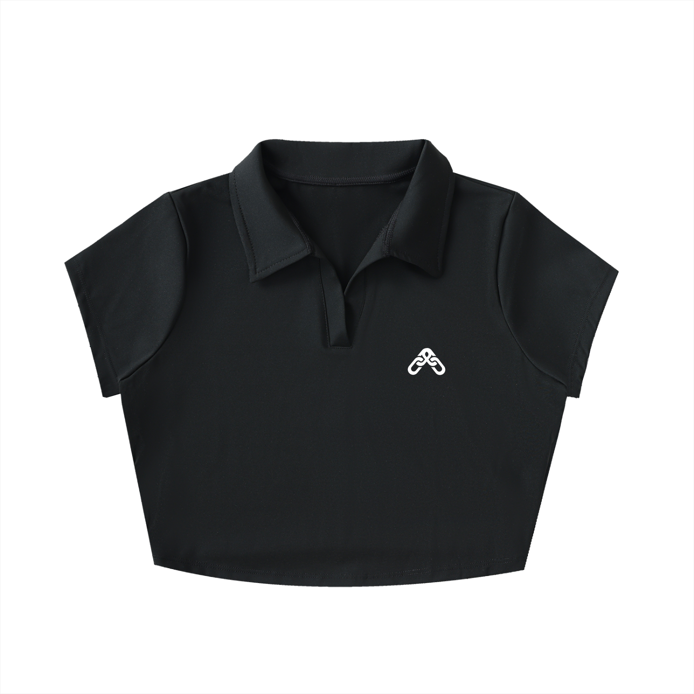 V-Neck Lapel Crop Top